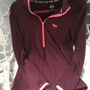Maroon PINK dri-fit 1/4 zip